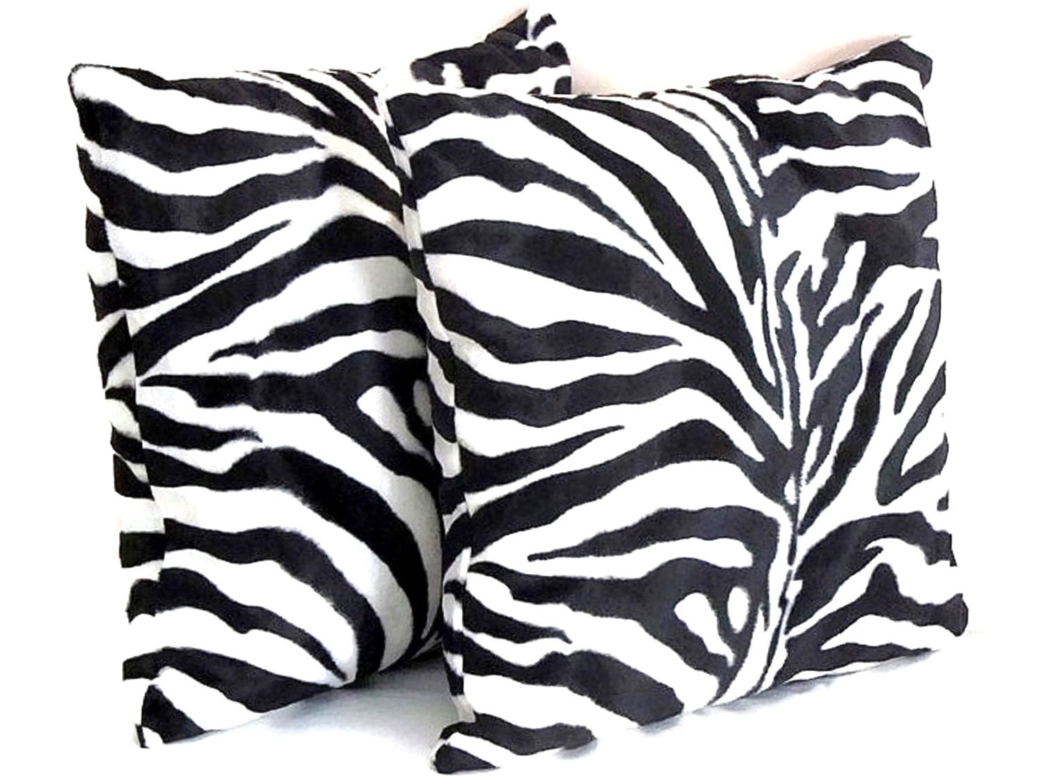 Zebra Print Throw Pillow Covers Soft Velvet Pillow Covers Etsy