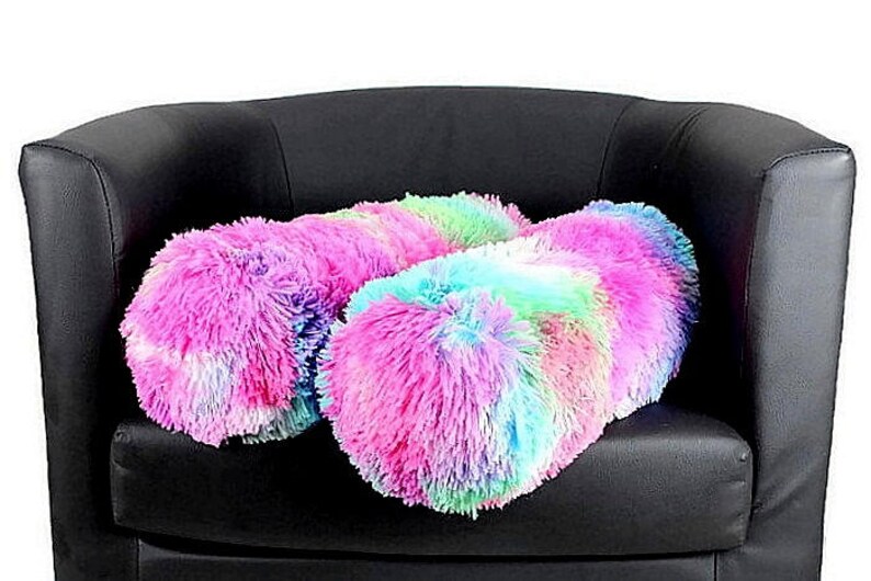 Faux Fur Bolster Pillow Soft Velveteen Bolster Cushion Plush Etsy