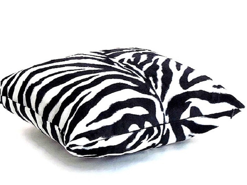 Zebra Print Throw Pillow Covers Soft Velvet Pillow Covers Etsy