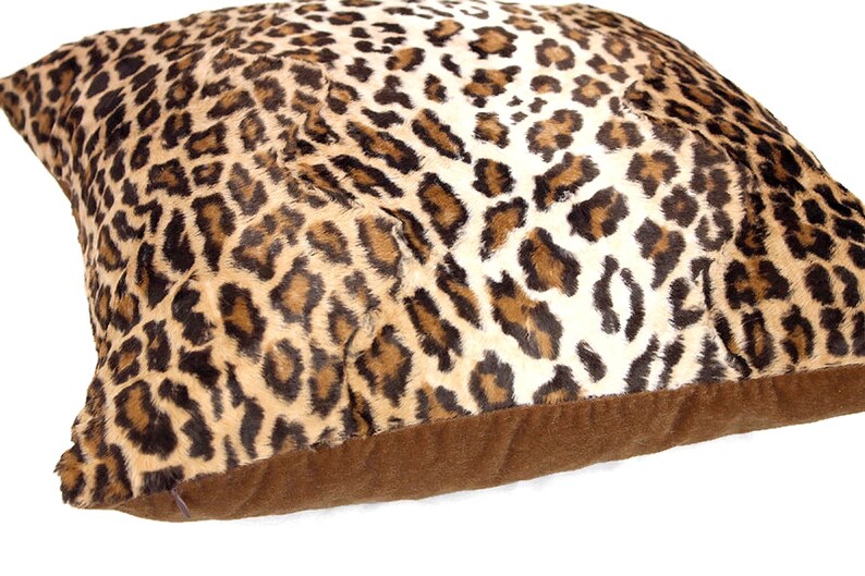 Velvet Leopard Fur Pillow Cover Cheetah Spot Throw Pillow Etsy
