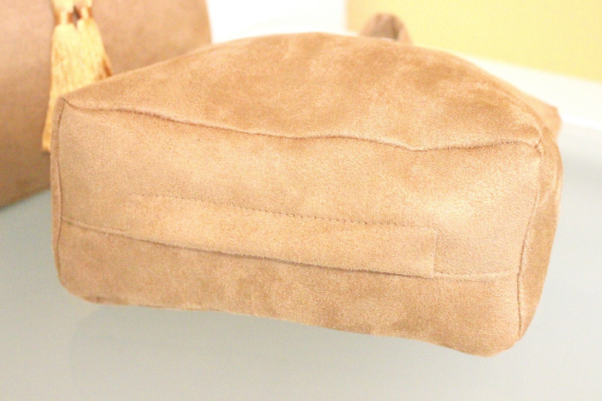 Velvet Suede Fabric Door Stop Camel Classic Door Stopper Etsy