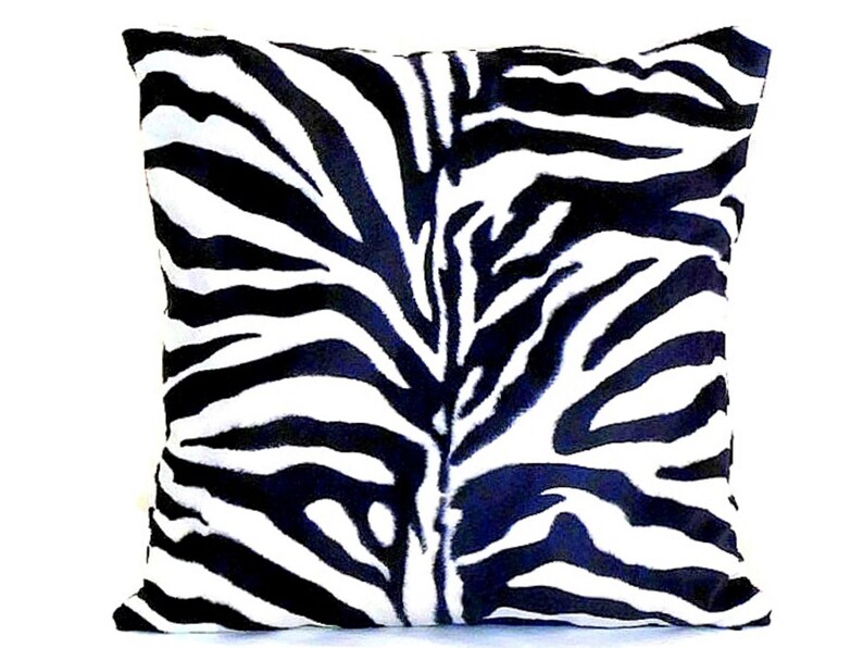 Zebra Print Throw Pillow Covers Soft Velvet Pillow Covers Etsy