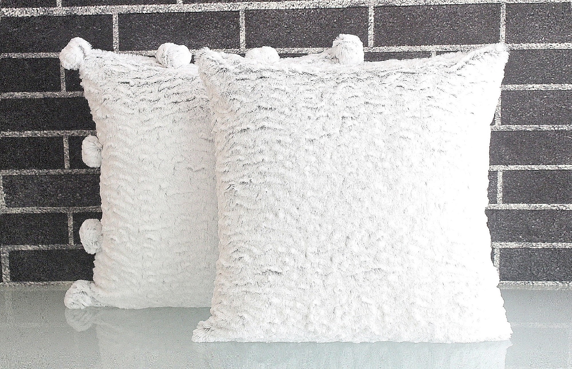 White Fur Pillow Cover Texture Velvet Couch Throw Pillow Cover Etsy