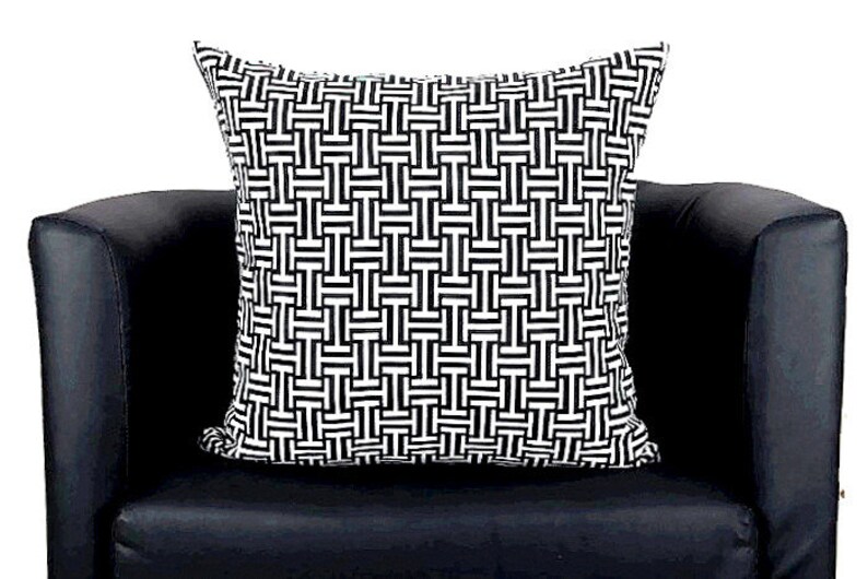 Black & White Lattice Throw Pillow Covers Chinoiserie Outdoor Etsy