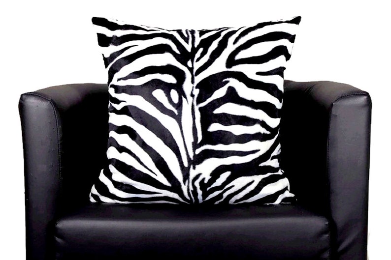 Zebra Print Throw Pillow Covers Soft Velvet Pillow Covers Etsy