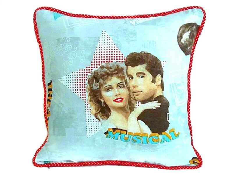 Grease Trow Pillow Cover 18x18 Grease Print Cushion Cover Etsy