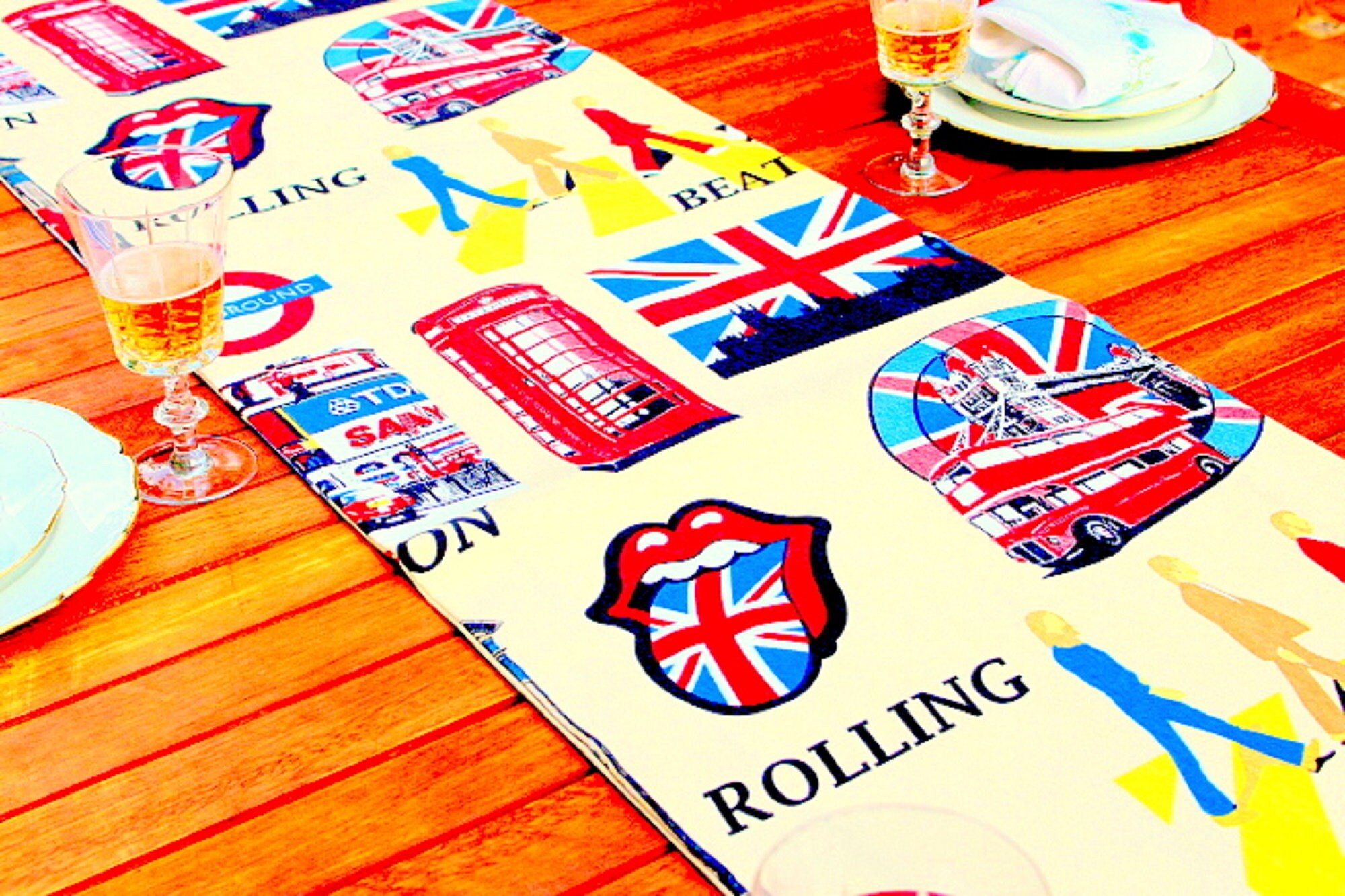 London Table Runner Union Jack Table Runner Cotton Table Etsy