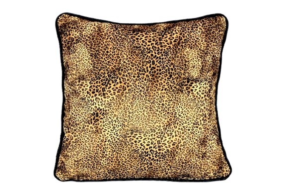 leopard print velvet cushion