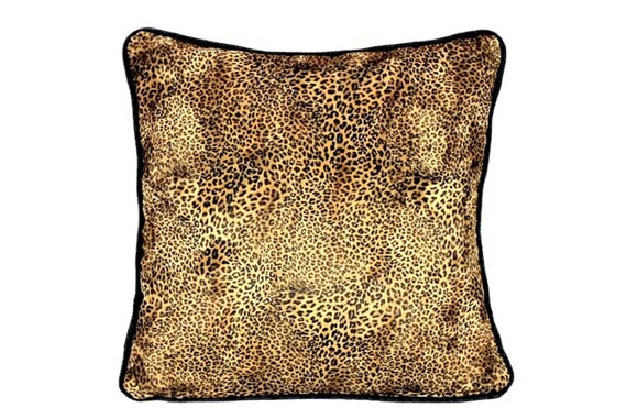 velvet leopard pillow