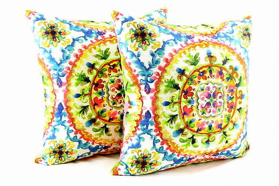Watercolor Mandala Throw Pillow cover Watercolor Mandala Throw Pillow cover