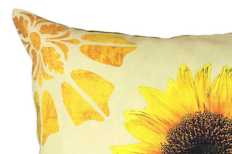 Sunflower Throw Pillow Covers 20x20 Outdoor Chair Cushion Etsy