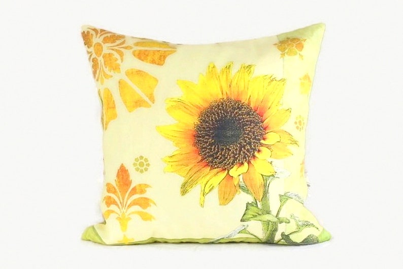 Sunflower Throw Pillow Covers 20x20 Outdoor Chair Cushion | Etsy