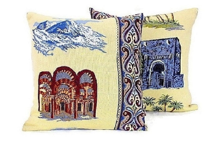 Handwoven Spain Pillow Cover 18x18 Alhambra Throw Pillow Cover | Etsy