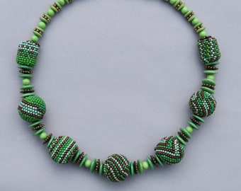 Beaded beads necklace # 4