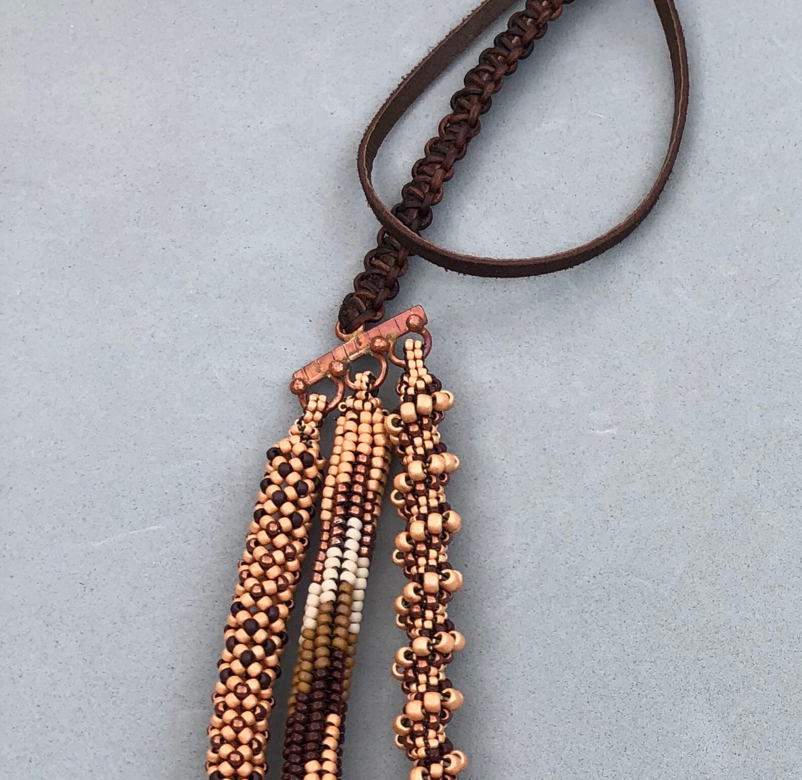 Beaded multi strand necklace Etsy