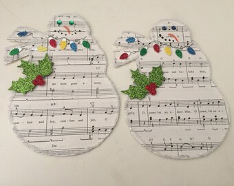 Music Paper Snowmen Gift Cards