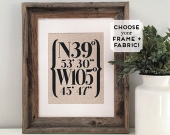 Decor for New Home | Rustic Housewarming Gifts | Wedding Coordinates Anniversary Gift for Husband or Wife | Latitude Longitude