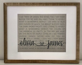 Modern Love First Dance Song Lyrics - Anniversary Gift for Wife