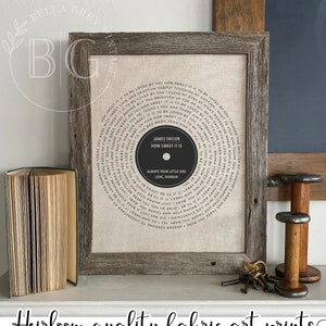 Personalized Father-Daughter Dance Song Lyrics Vinyl Record Print: Father of the Bride Gift