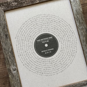 Graduation Gift Vinyl Record Song Lyrics Personalized for Daughter or Son Class of 2023 Best Friend High School College Graduate image 3