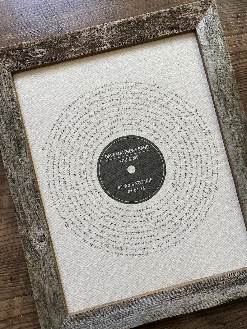 Graduation Gift Vinyl Record Song Lyrics Personalized for Daughter or Son Class of 2023 Best Friend High School College Graduate image 3