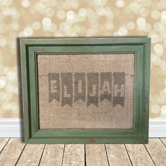 Personalized Banner Bunting Name Sign Burlap Art Print Etsy
