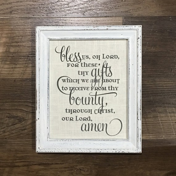 Bless Us Oh Lord Dinner Prayer Kitchen and Dining Room Etsy
