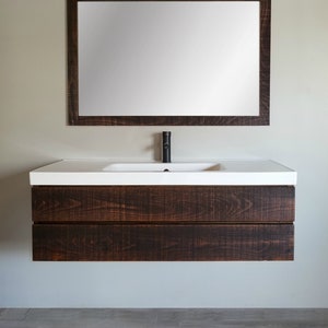 Morgan Solid Wood Floating Bathroom Vanity image 5