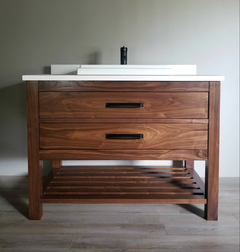 Fairfax Solid Wood Bathroom Vanity - Etsy