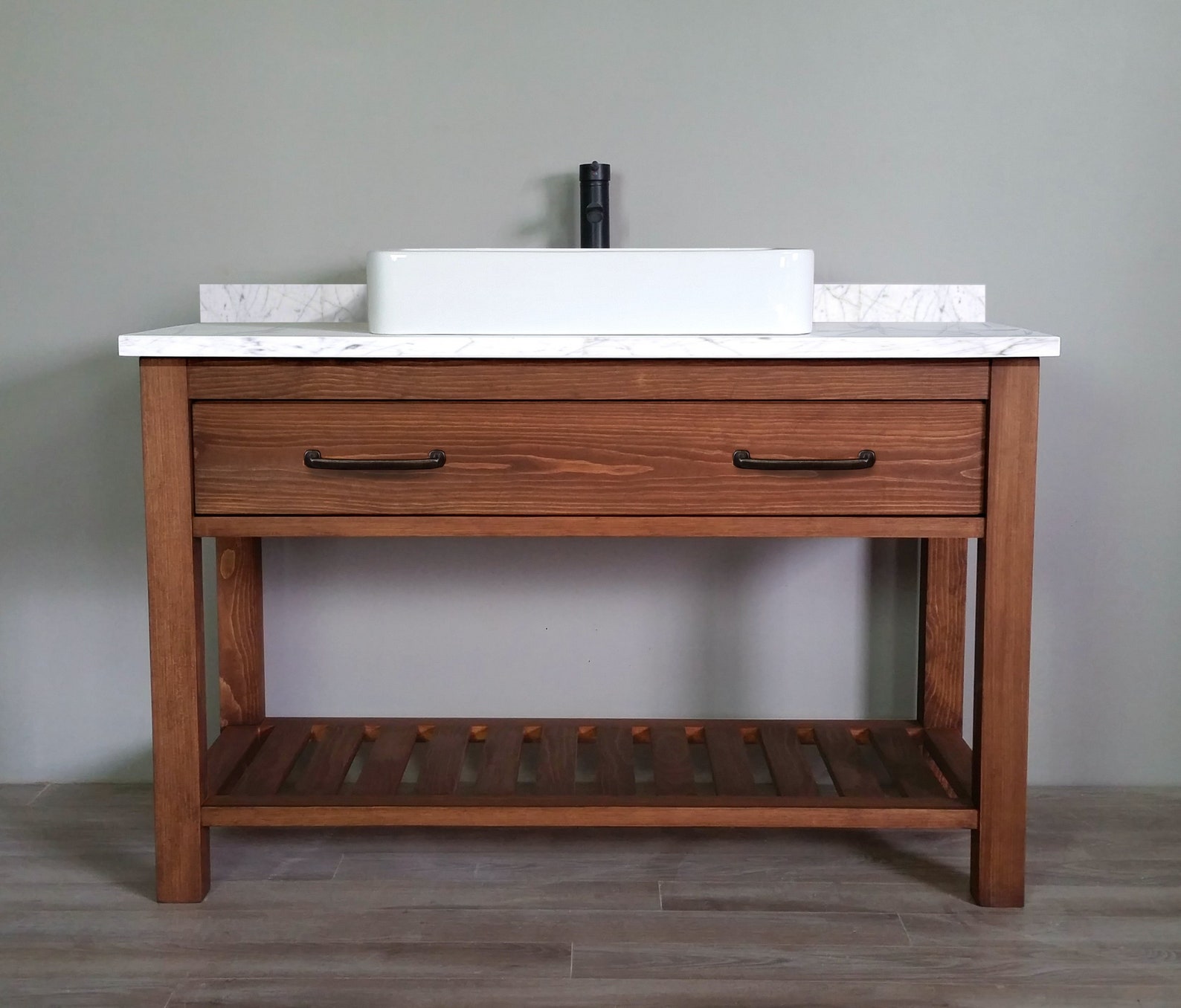 Essex Solid Wood Bathroom Vanity - Etsy