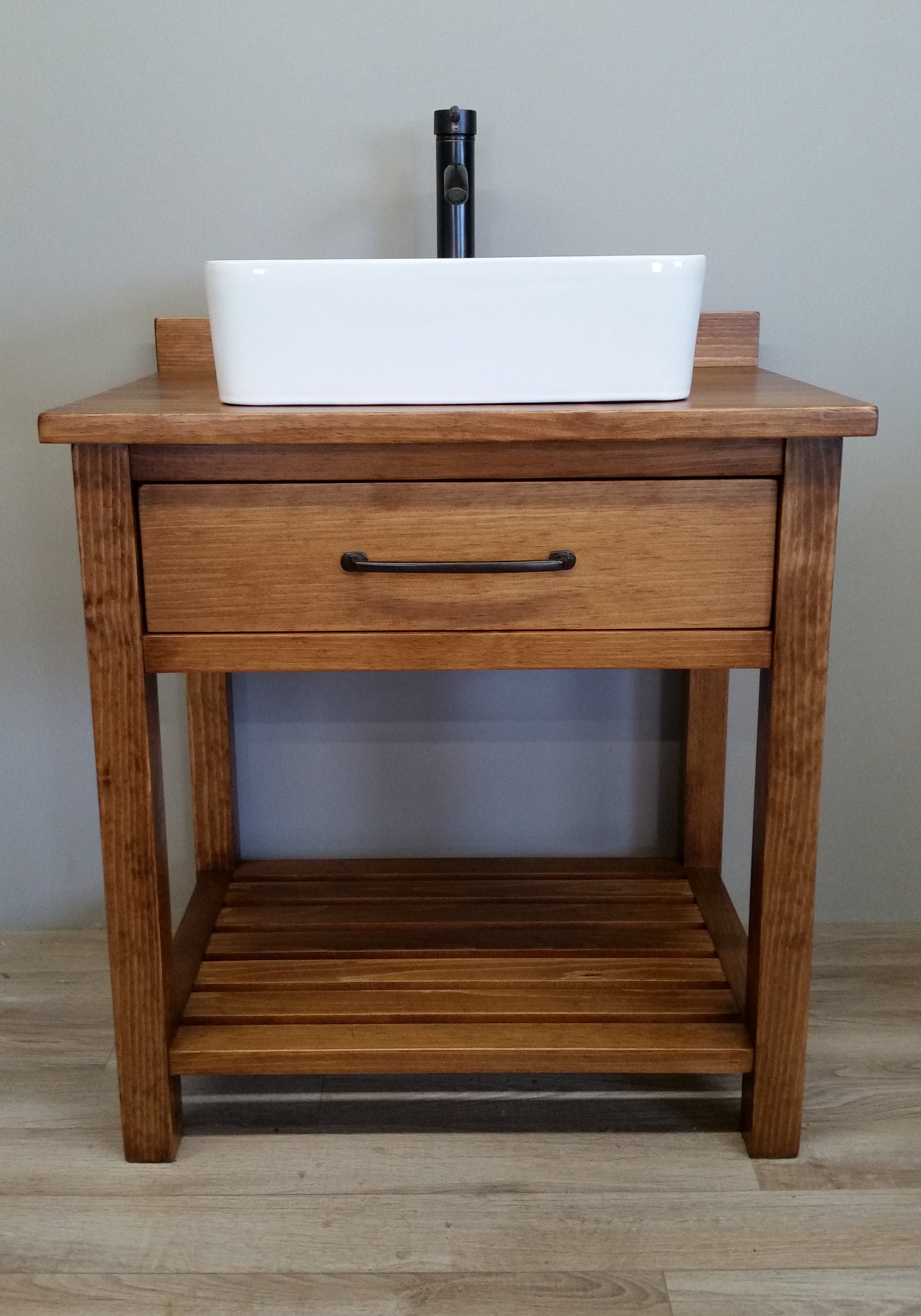 Essex Solid Wood Bathroom Vanity - Etsy