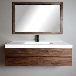 Morgan Solid Wood Floating Bathroom Vanity image 1