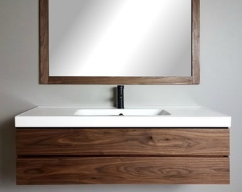 Morgan Solid Wood Floating Bathroom Vanity