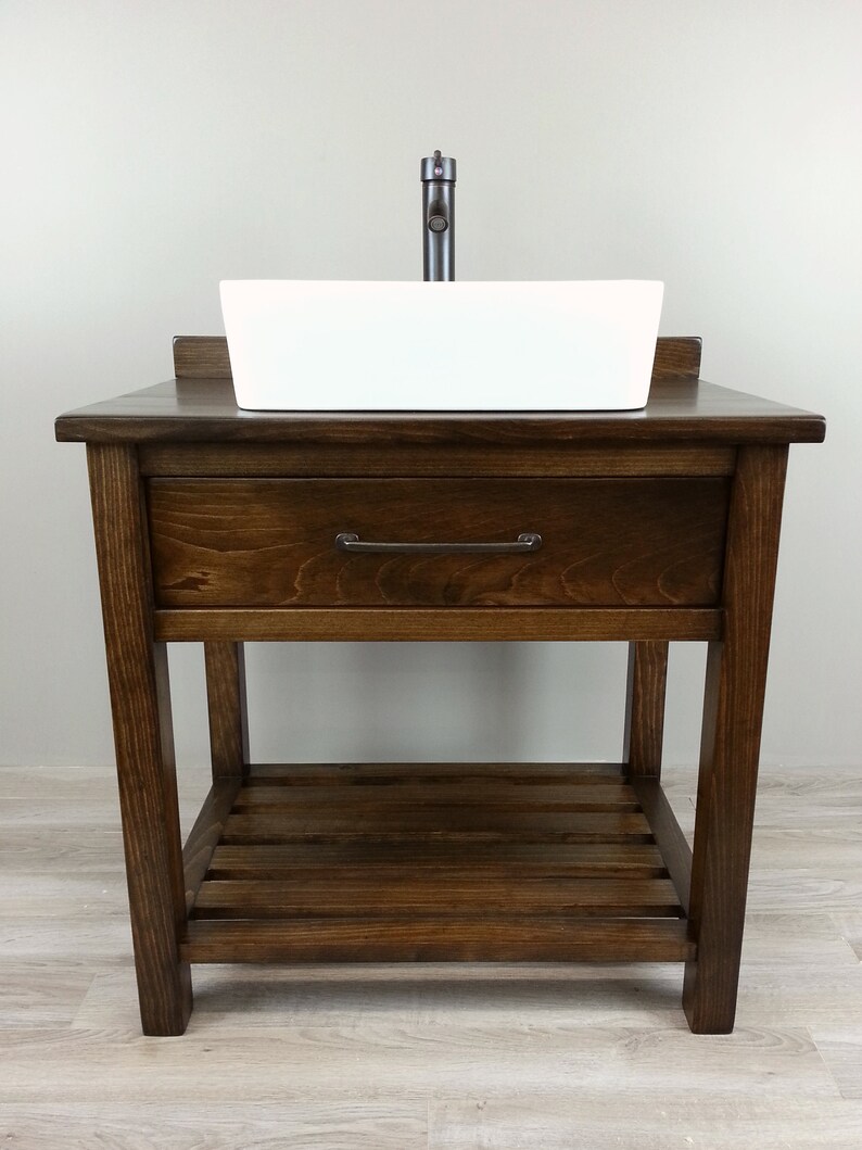Essex Solid Wood Bathroom Vanity - Etsy UK