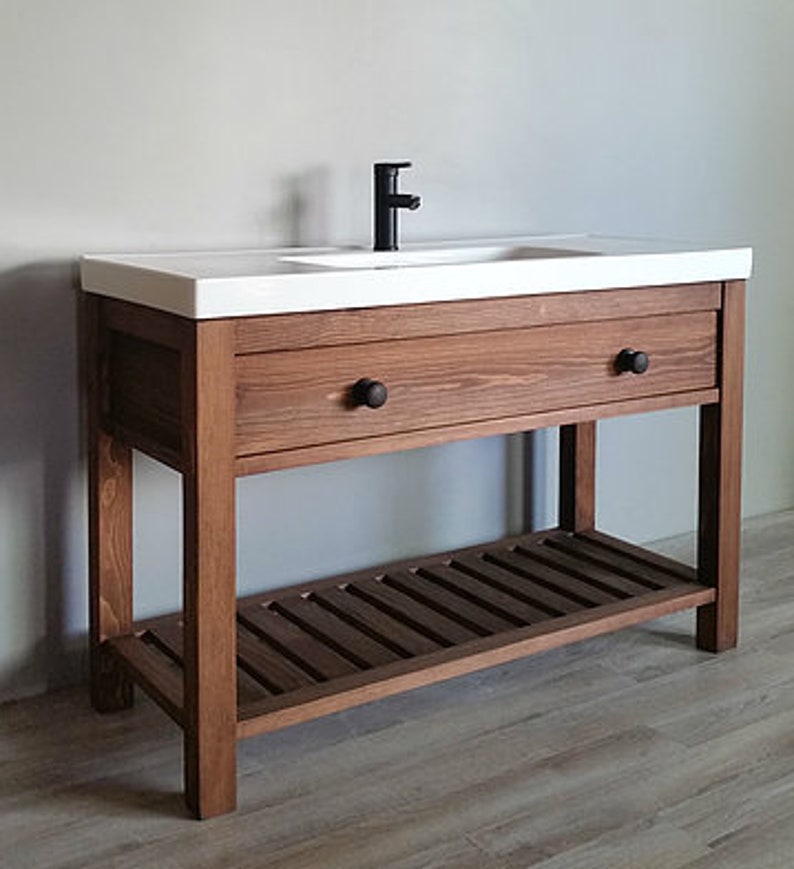 Essex Solid Wood Bathroom Vanity - Etsy