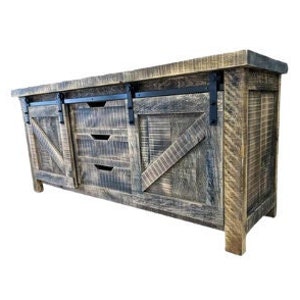 Rustic Industrial Vanity / Media Stand / Cabinet / Console / Farmhouse / Reclaimed Wood