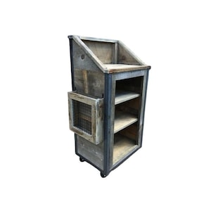 Rustic Industrial Barn Board Hostess / Host / Wait staff Station / Stand / Reception Desk in Weathered Grey / Reclaimed Wood
