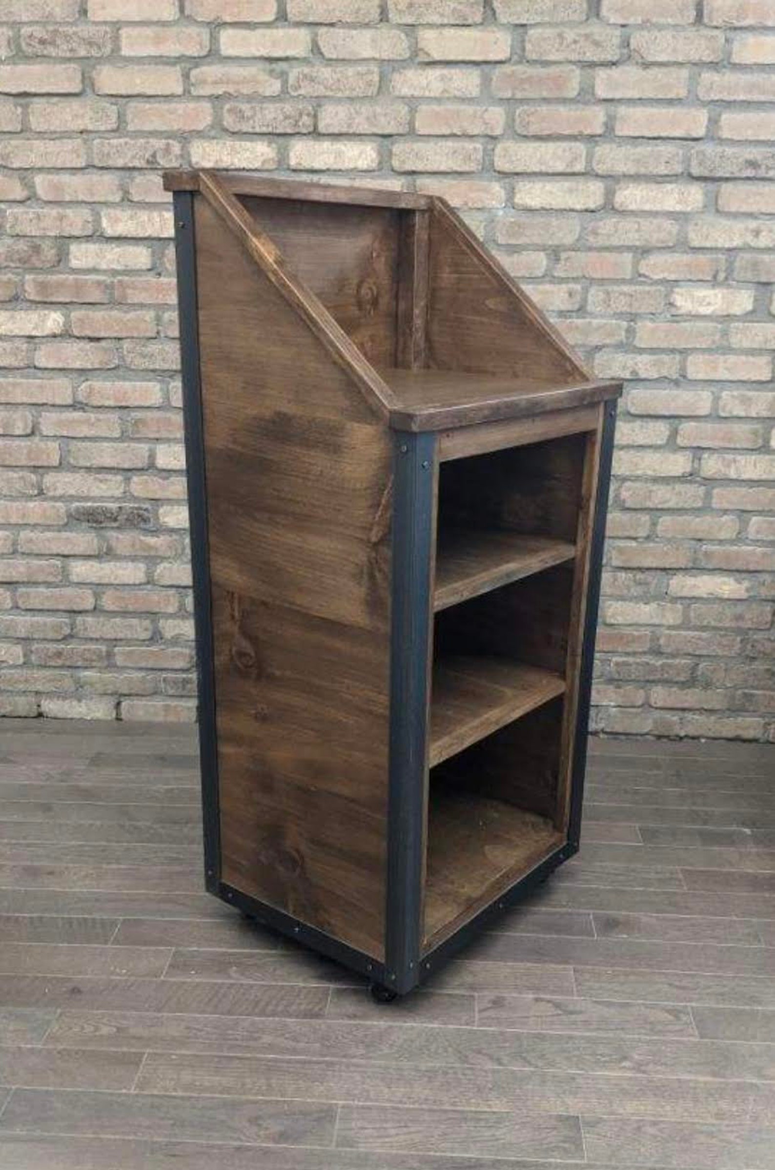 Rustic Industrial Reclaimed Wood Hostess / Host / Wait Staff Etsy