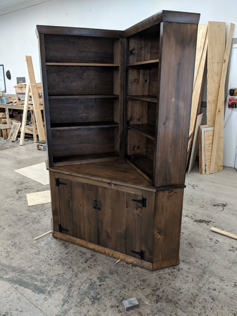 Shabby Chic Corner Bookcase With Seat Etsy