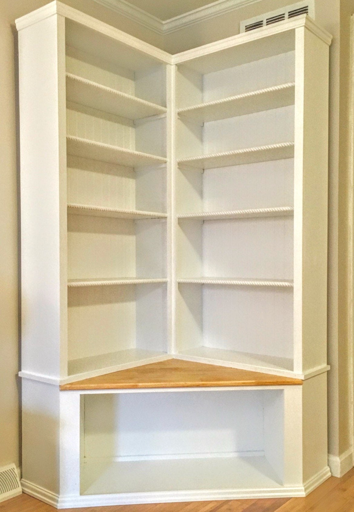 Corner Bookcase With Seat Farmhouse farm House Rustic