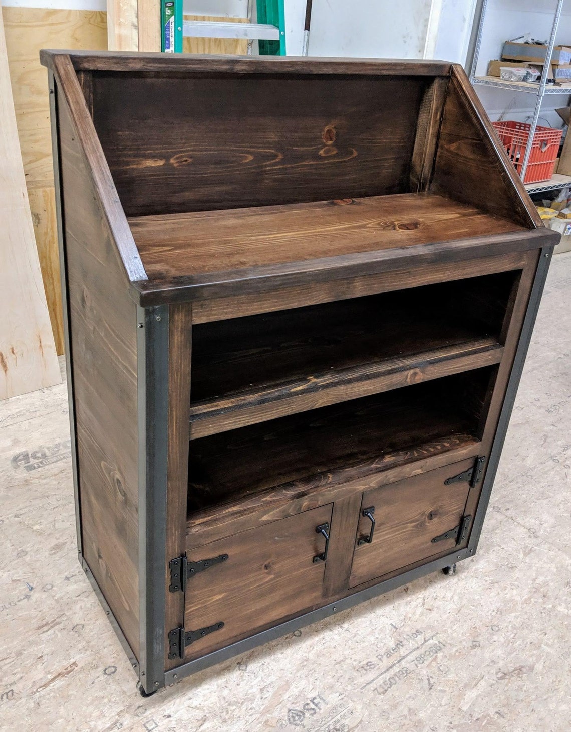 Rustic Industrial Reclaimed Wood Hostess / Host / Wait Staff Etsy