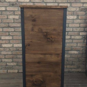 Rustic Industrial Reclaimed Wood Hostess / Host / Wait staff Station / Stand / Reception Desk image 6