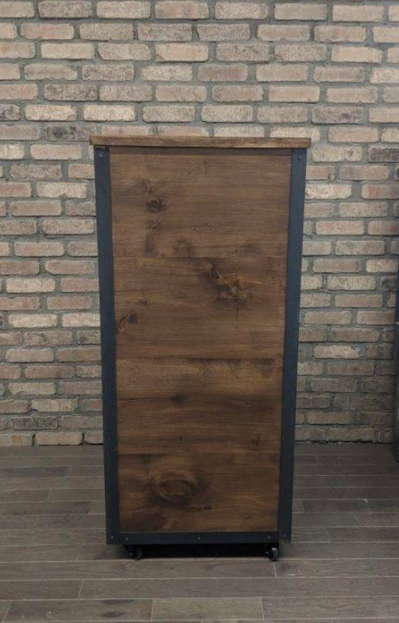 Rustic Industrial Reclaimed Wood Hostess / Host / Wait staff Station / Stand / Reception Desk image 6