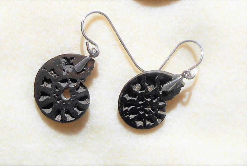 Pyritized ammonite pendant