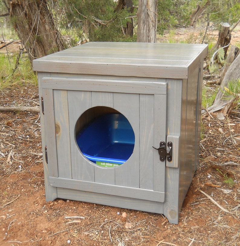 Rustic Cedar Kitty Litter Front Entry Standard Etsy