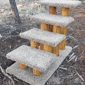 4 Step Pet Stairs - Golden Oak