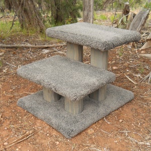 2 Step Pet Stairs - Grey