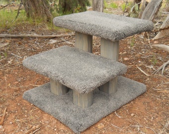 2 Step Pet Stairs - Grey