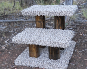 2 Step Pet Stairs - Dark Walnut