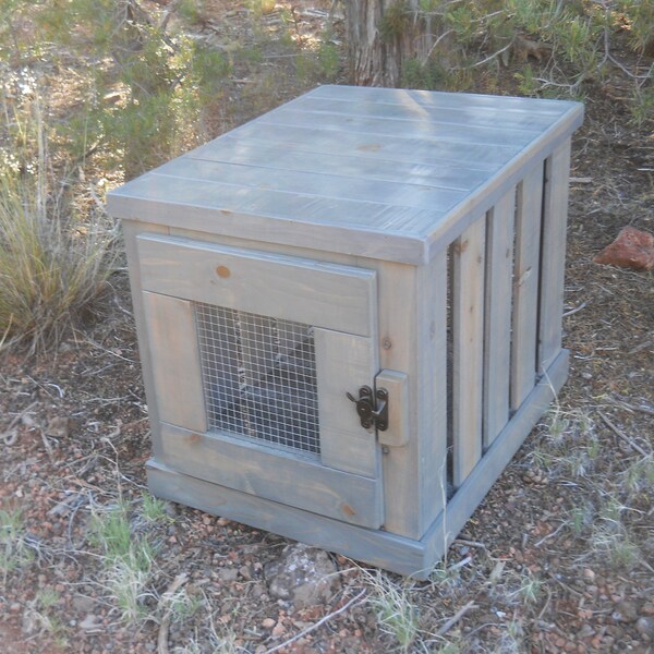 Rustic Dog Crate - Etsy - Rustic Dog Crate Sets